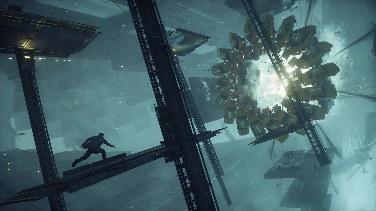 Official CONTROL Resonant screenshot of a strange glowing structure surrounded by floating debris