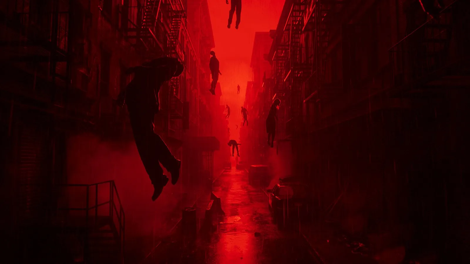 Official CONTROL Resonant store art showing a dark red warped corridor in Manhattan