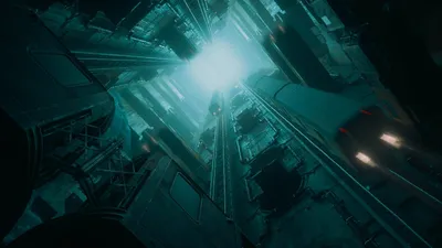 Official CONTROL Resonant screenshot of a large flooded industrial interior in Manhattan